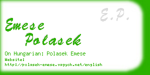 emese polasek business card